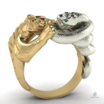 Bague serpent au design léopard unique