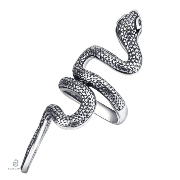 Bague serpent en acier inoxydable élégante et moderne