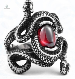 Bague serpent avec motif Œil de Sauron