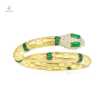Bague Serpent Or Femme avec Diamant - Élégance intemporelle