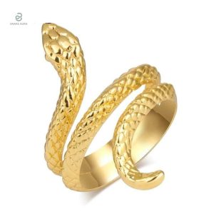 Bague Serpent en or jaune élégante et moderne