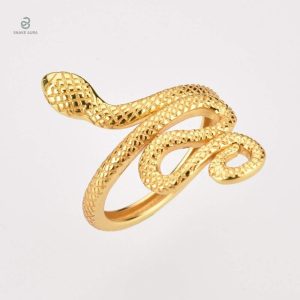 Bague serpent argent, design serpent unique et stylé