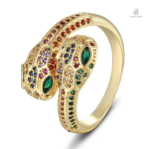 Bague Serpent Or Multicolore élégante et originale