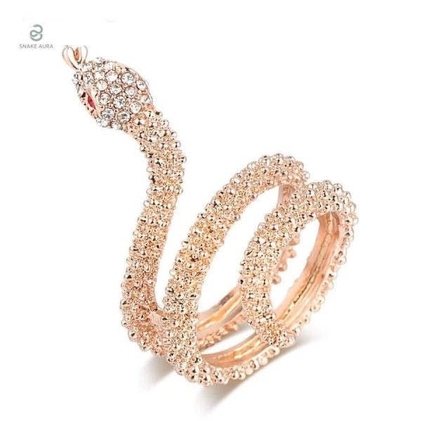 Bague Serpent en or rose, élégante et stylée