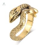 Bague Serpent Or Vintage élégante et artistique