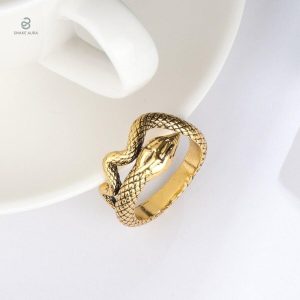 Bague en forme de serpent, design intemporel