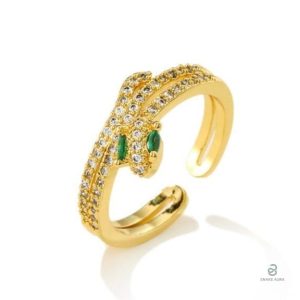 Bague serpent dorée originale et chic