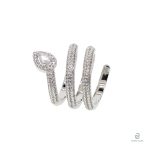 Bague serpent en argent, design élégant et raffiné