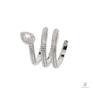 Bague serpent en argent, design élégant et raffiné