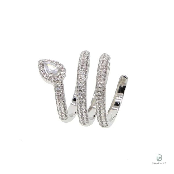 Bague serpent en argent, design élégant et raffiné