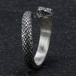 Bague argent en forme de serpent, élégant et vintage
