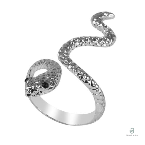 Bague serpent fine avec design spirale moderne