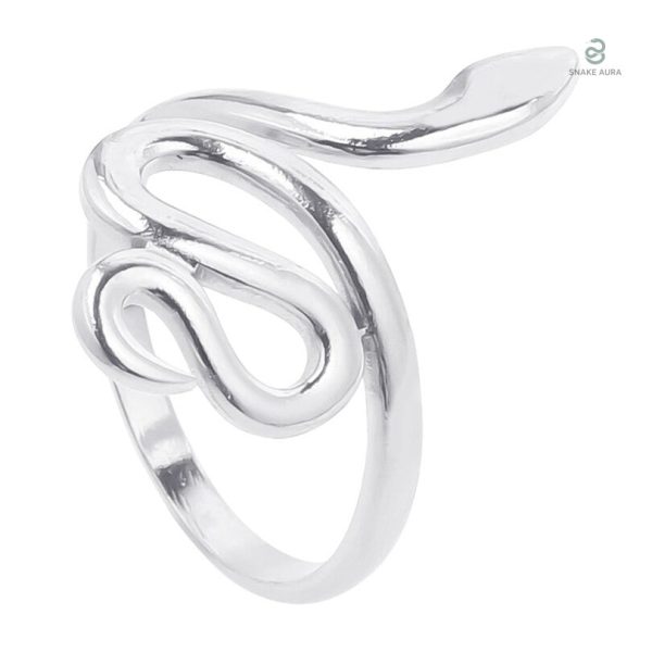 Bague serpent en acier inoxydable, design audacieux