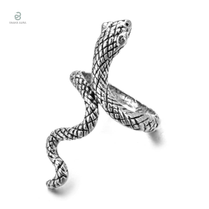 Bague serpent Taïpan en métal élégant et design original