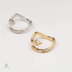 Bague serpent vintage en métal argenté, accessoire tendance