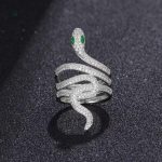 Bague femme serpent, couleur violet profonde et captivante