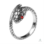 Bague serpent avec yeux rouges