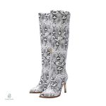 Bottes hautes serpent, élégantes et tendance