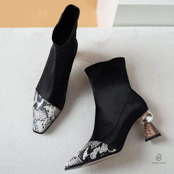 Bottines Élégantes à Talon Serpent