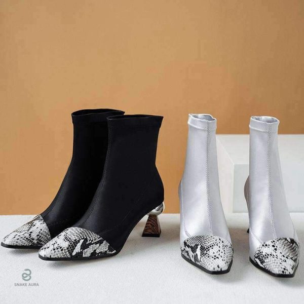 Bottines à Talon Serpent pour Femme