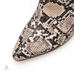 Bottines talons avec design serpent unique