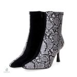 Bottines serpent bi-ton élégantes et tendance