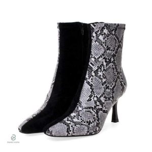 Bottines serpent bi-ton élégantes et tendance