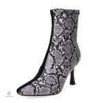 Bottines serpent avec détail bi-ton chic