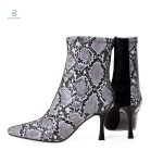 Bottines bi-ton serpent pour un style audacieux