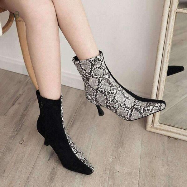 Bottines serpent stylées avec design moderne