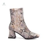 Bottines serpent à effet python, look moderne et audacieux