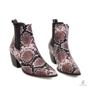 Bottines Chelsea serpent au design élégant et moderne