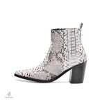 Bottines cowboy à motif serpent, chic et féminin