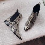 Chaussures Chelsea en cuir serpent, confort moderne