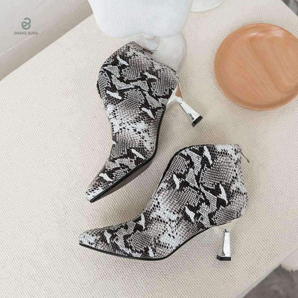 Chaussures à talon serpent en cuir pour un look tendance