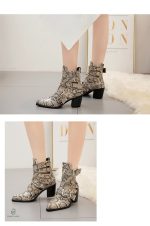 Bottines design serpent, parfaites pour un look audacieux