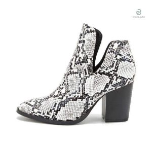 Bottines effet serpent avec un design chic et audacieux