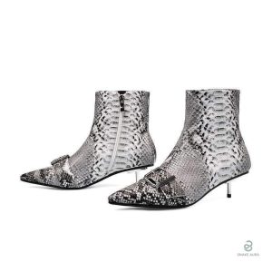 Bottines Serpent en cuir pour femme