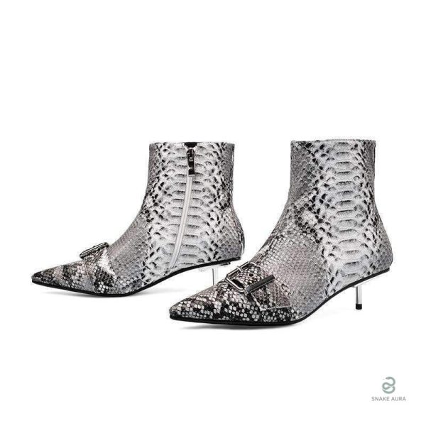 Bottines Serpent en cuir pour femme