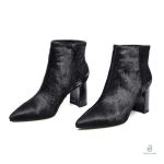 Bottines serpent noir femme élégantes et stylées