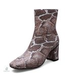 Bottines serpent marron élégantes et tendance
