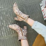 Bottines serpent avec motif chic et moderne
