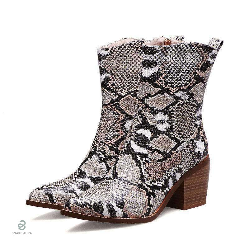 Bottines Python Imprimées, style élégant et tendance