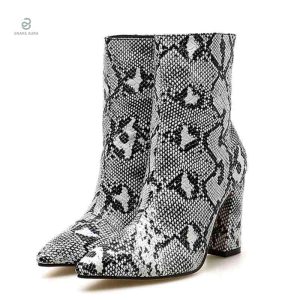 Bottines imprimées serpent élégantes et tendance