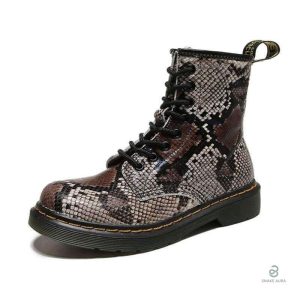 Bottines militaires avec motif serpent