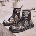 Bottines en cuir serpent léger et stylé