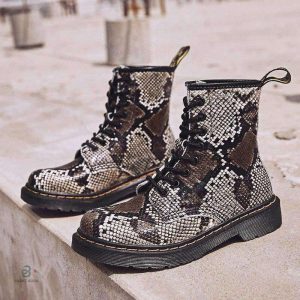 Bottines en cuir serpent léger et stylé