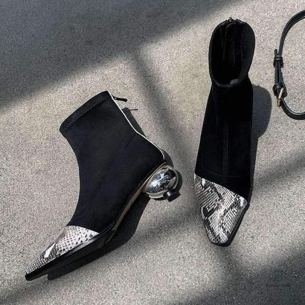 Chaussures serpent noir, idéal pour toutes les occasions
