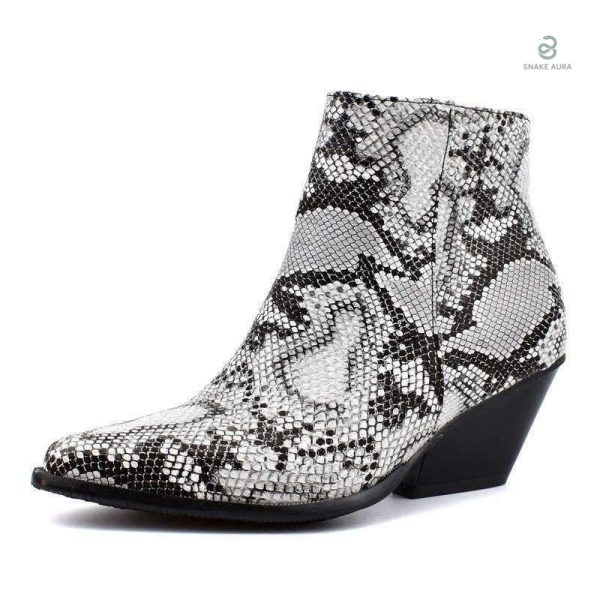 Bottines serpent à bout pointu, style chic et audacieux