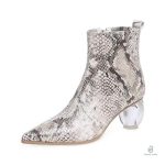 Bottines à imprimé serpent, tendance et audacieuses
